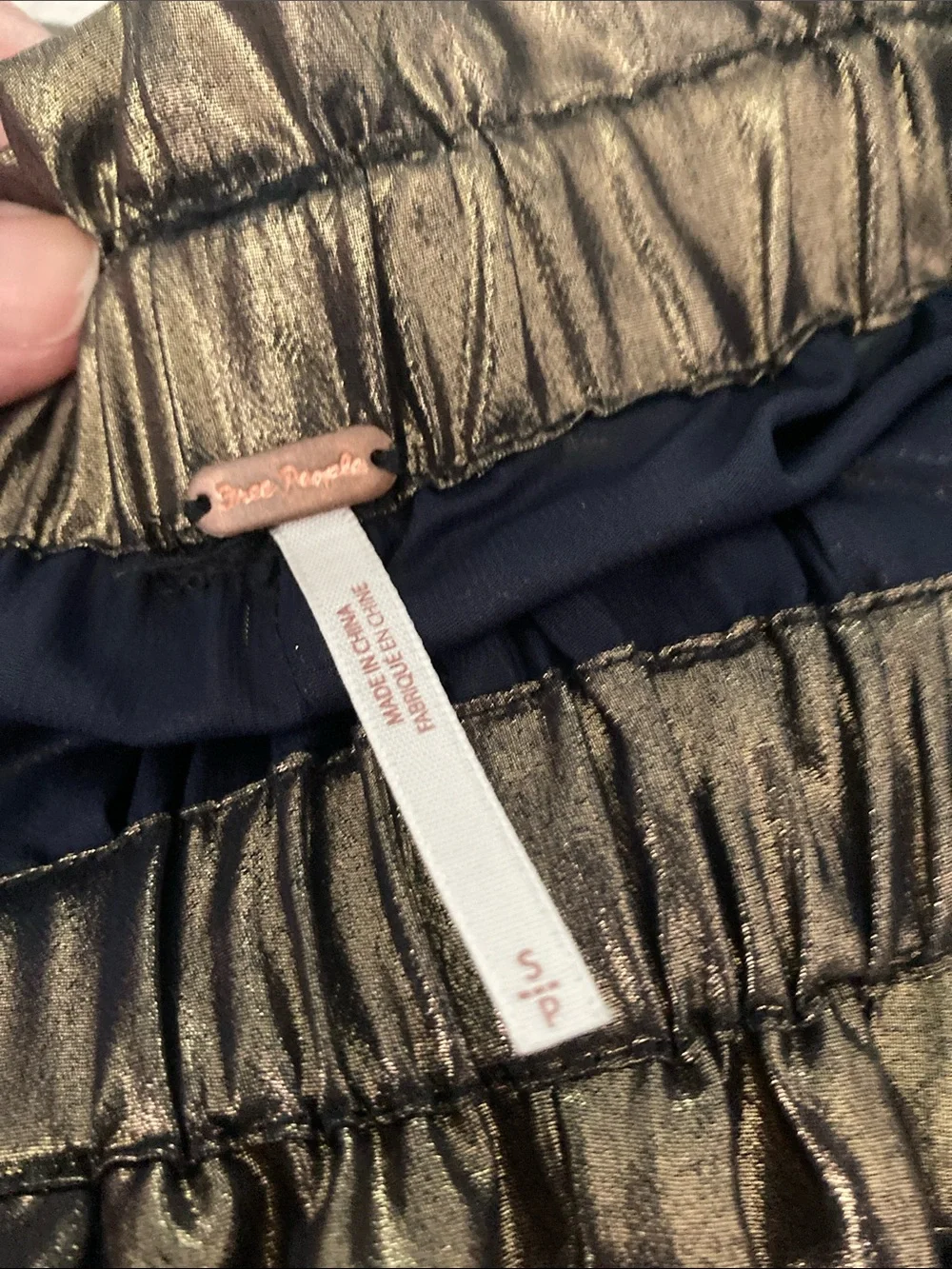 Free People shiny metallic